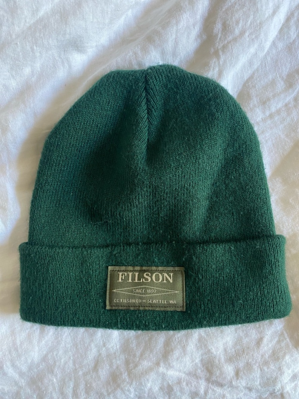 Filson Teal Ribbed Cuff Beanie